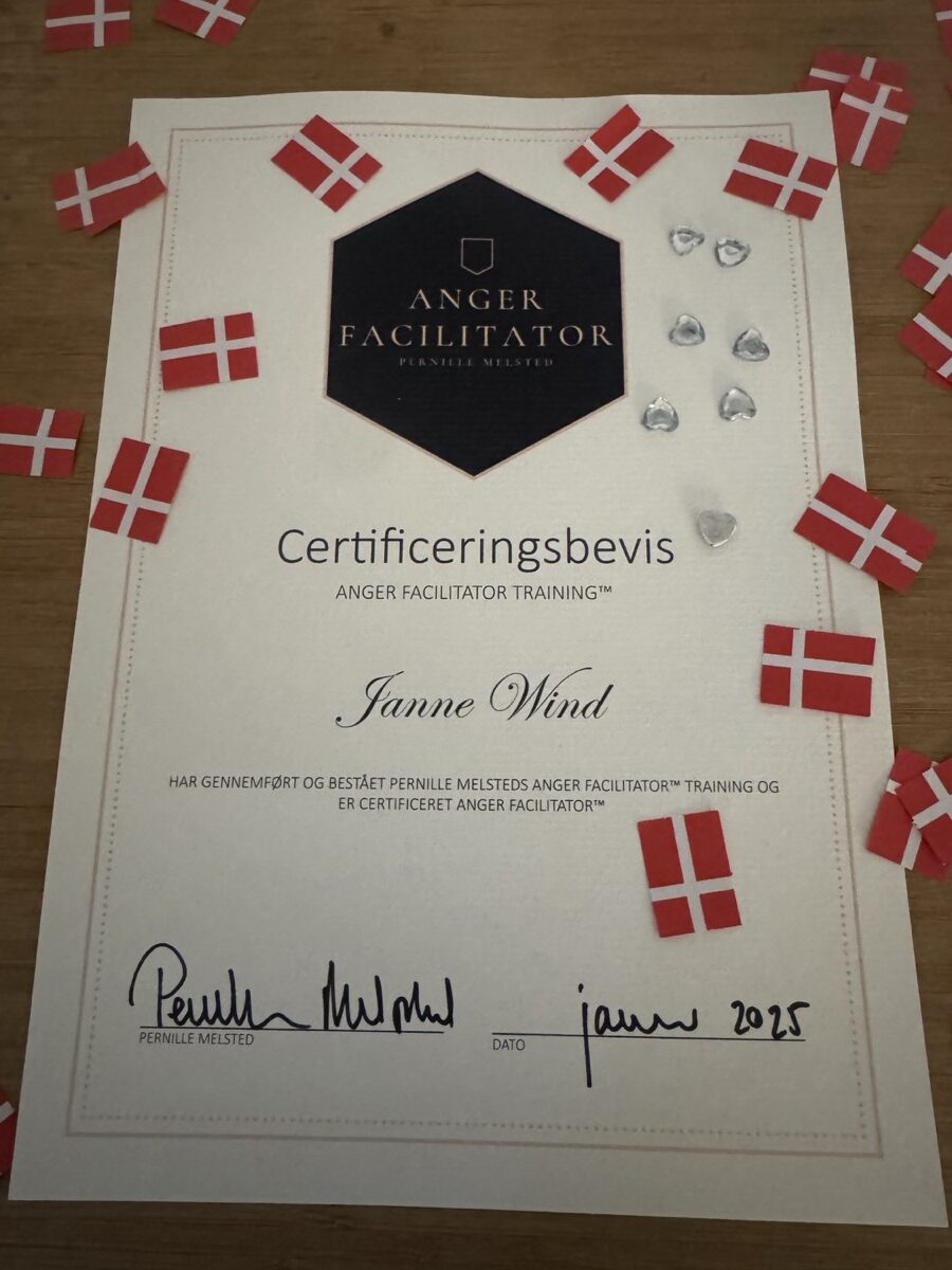 Certificeringsbevis: Anger Facilitator Training